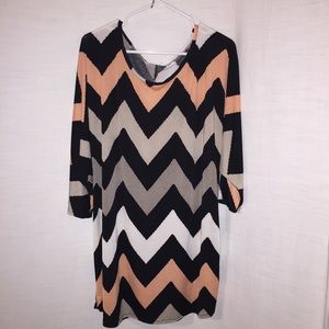 Chevron Plus Dress
