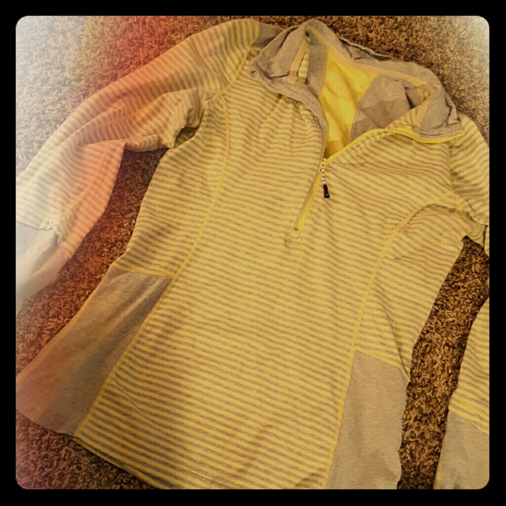 Gray and neon yellow zip up!