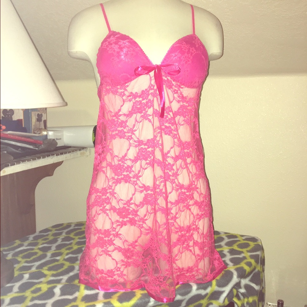 Pink Lace Baby Doll