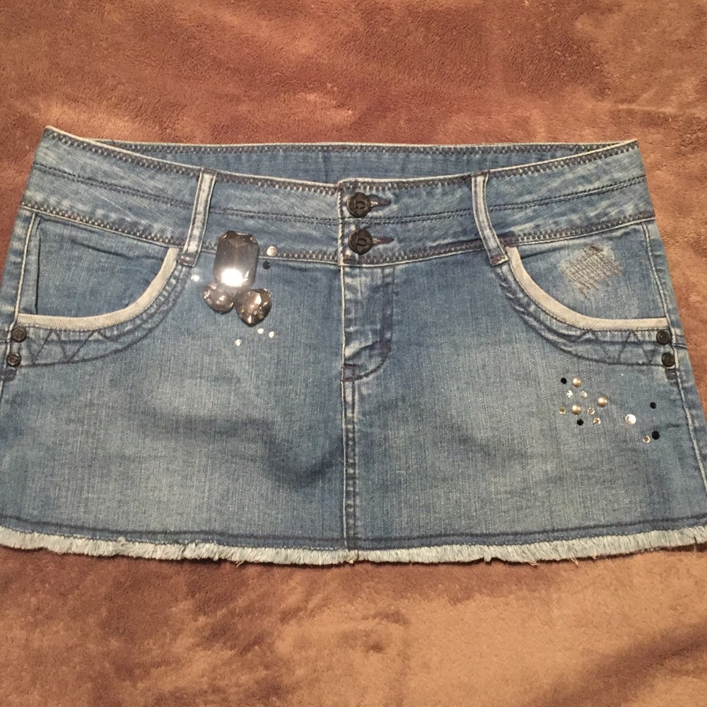 Used once jean Bebe mini skirt size 30