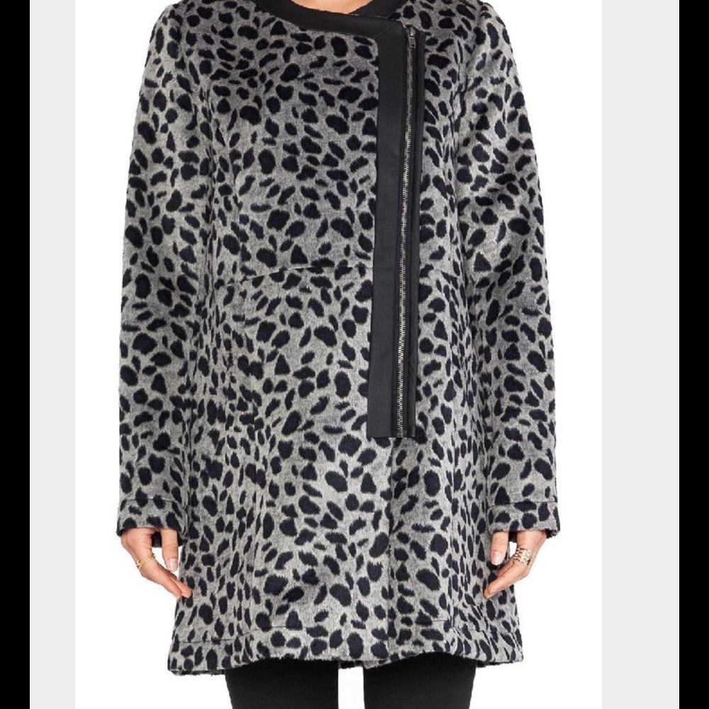 Elden Leopard Faux Fur Coat