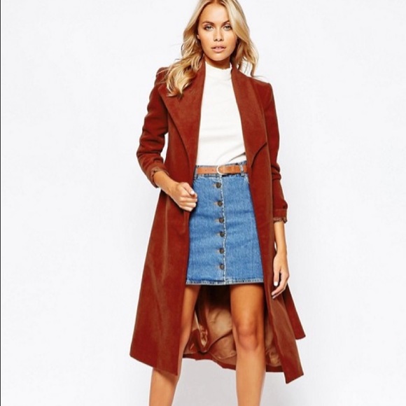 Boohoo Jackets & Blazers - ASOS Belted Shawl Collar Coat