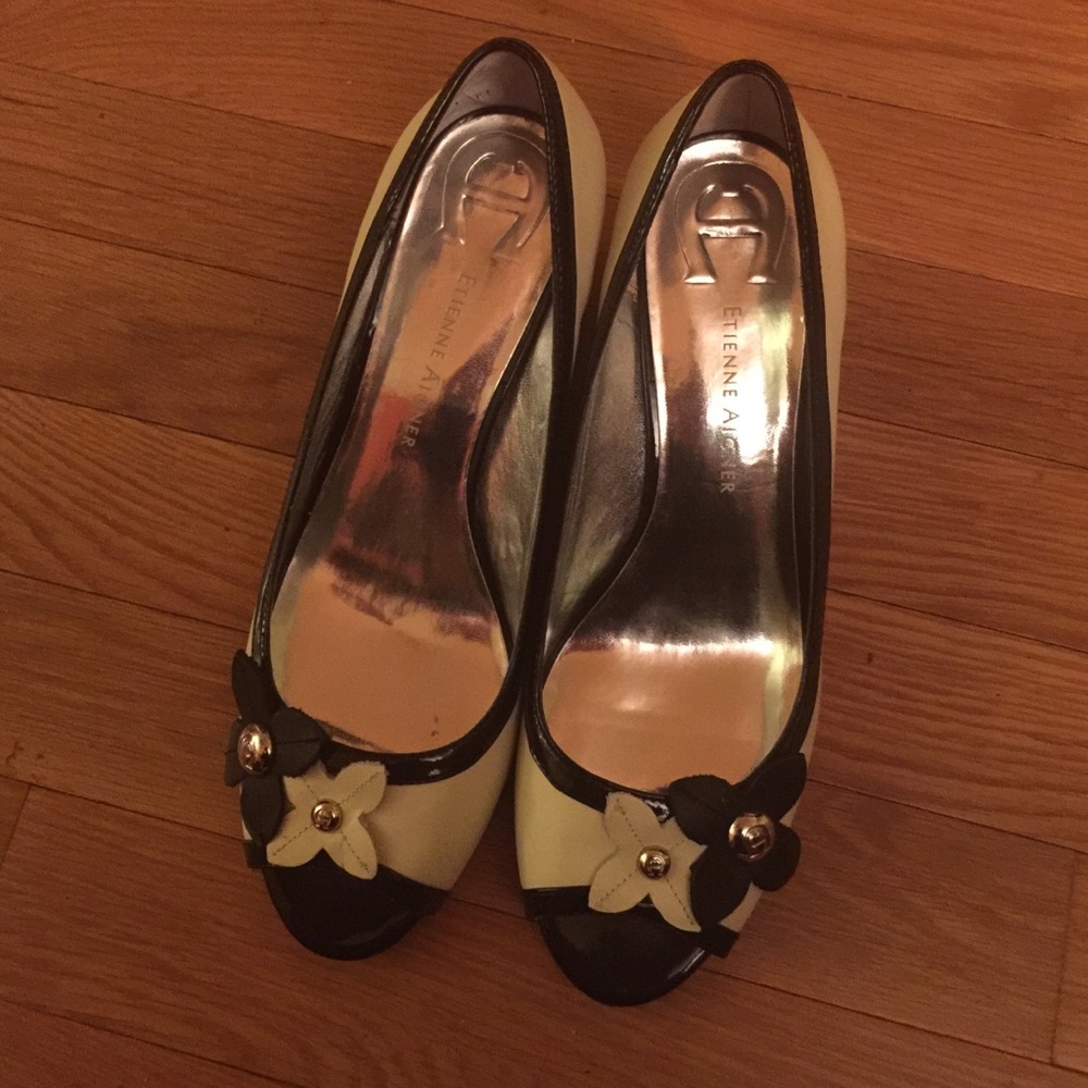 Etienne Aigner Peep Toe Spectators NWT