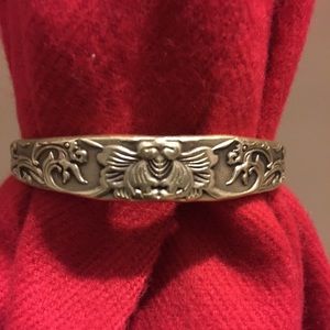 Bangle Sterling silver boho style