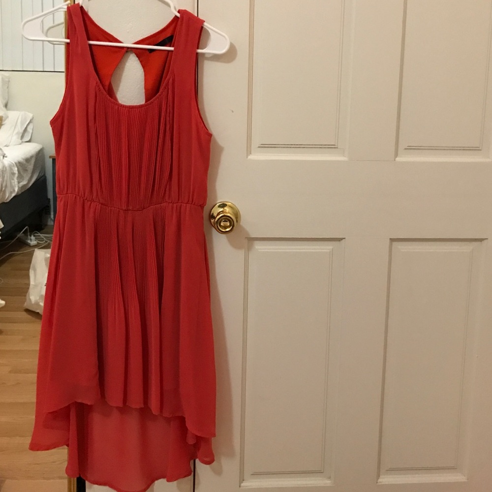 Flowy orangey red dress