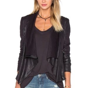 Blank NYC faux suede drape jacket NWT