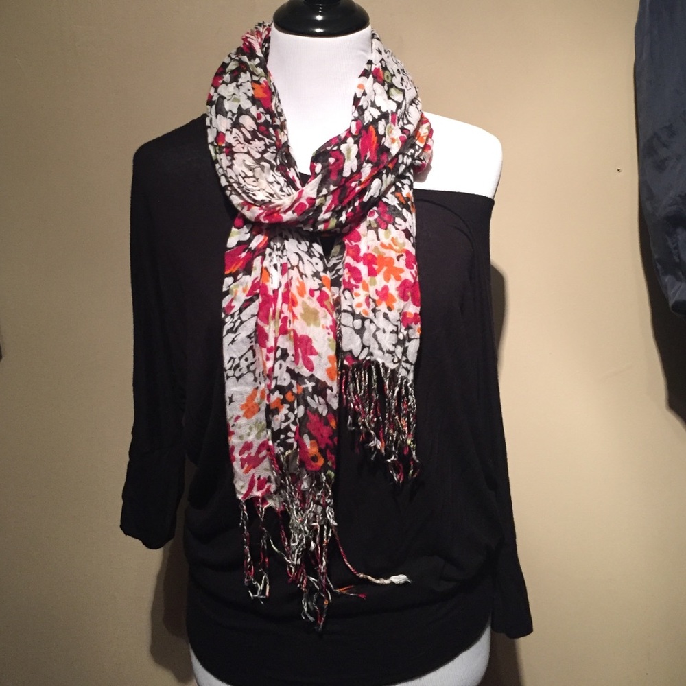 Fun colorful lightweight scarf