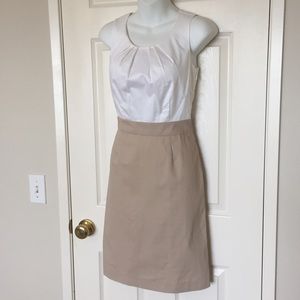 Banana Republic white and tan sheath dress NWT