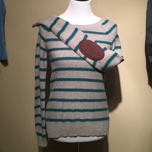 Teal and gray sweater