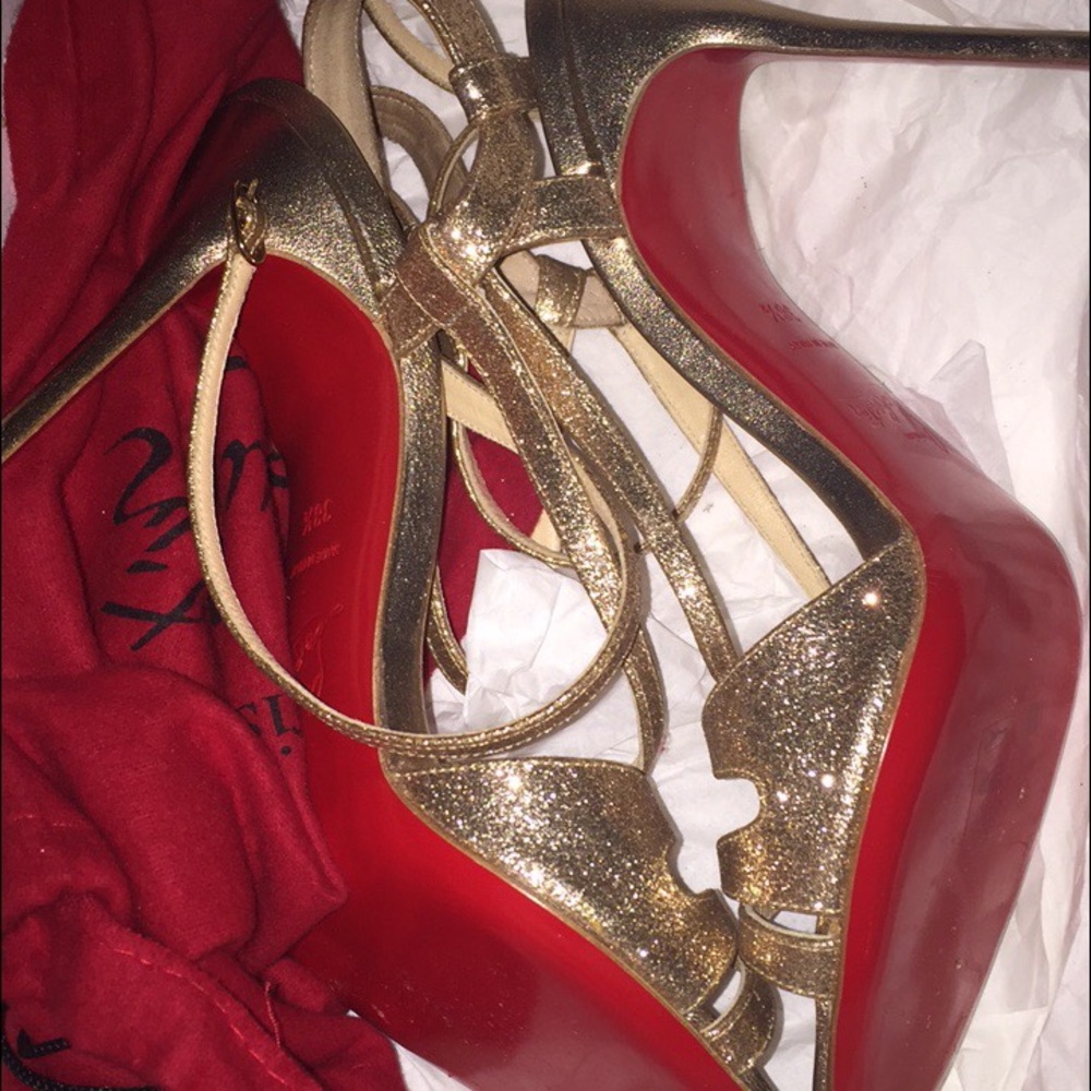 Christian louboutin  Audrey glitter sandels