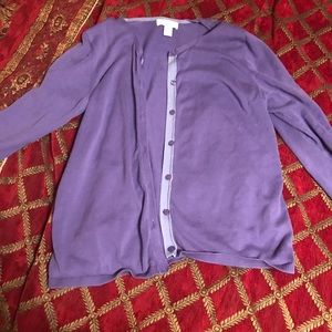 Coldwater Creek Top cardigan purple