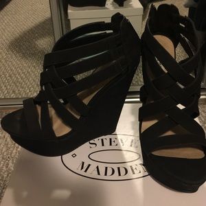 Steve Madden 'Xcess' Black Wedge