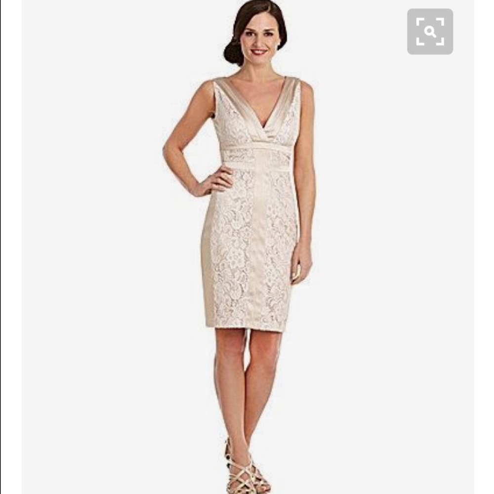 Jax Satin and Lace Shift Dress Sale $50
