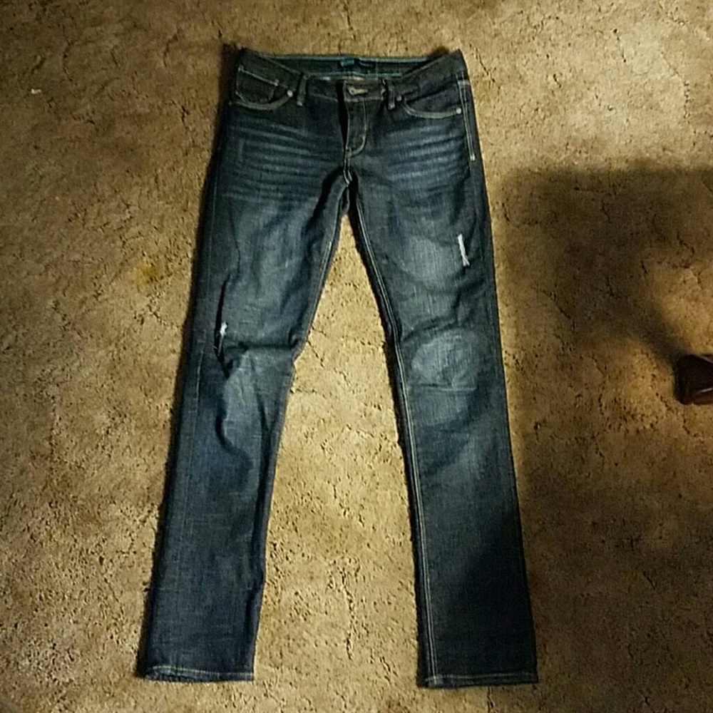 Dark wash girl pants