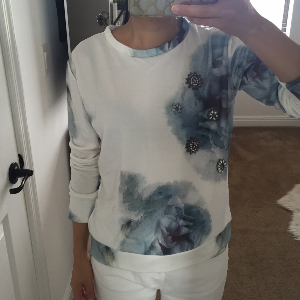 EMBELLISHED ZARA SWEATER SIZE: S