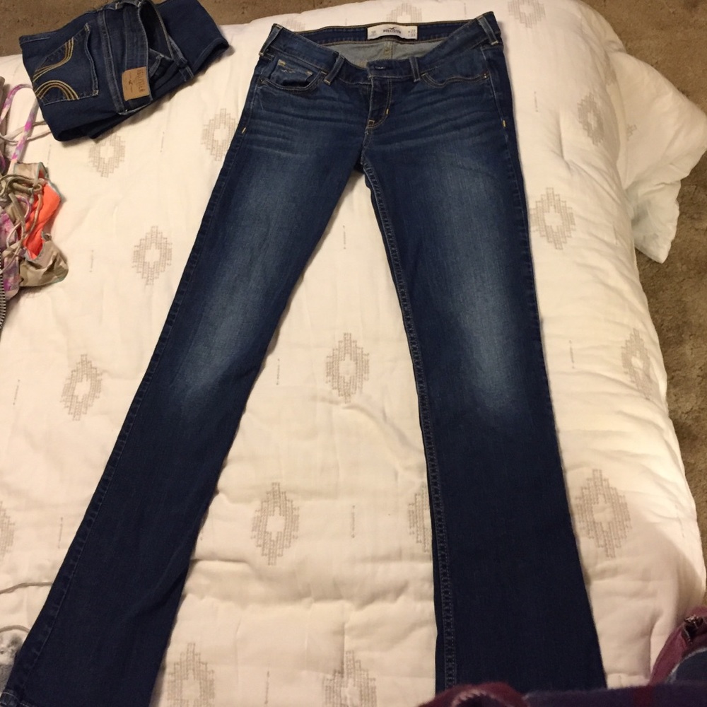 Boot cut darker wash Hollister jeans