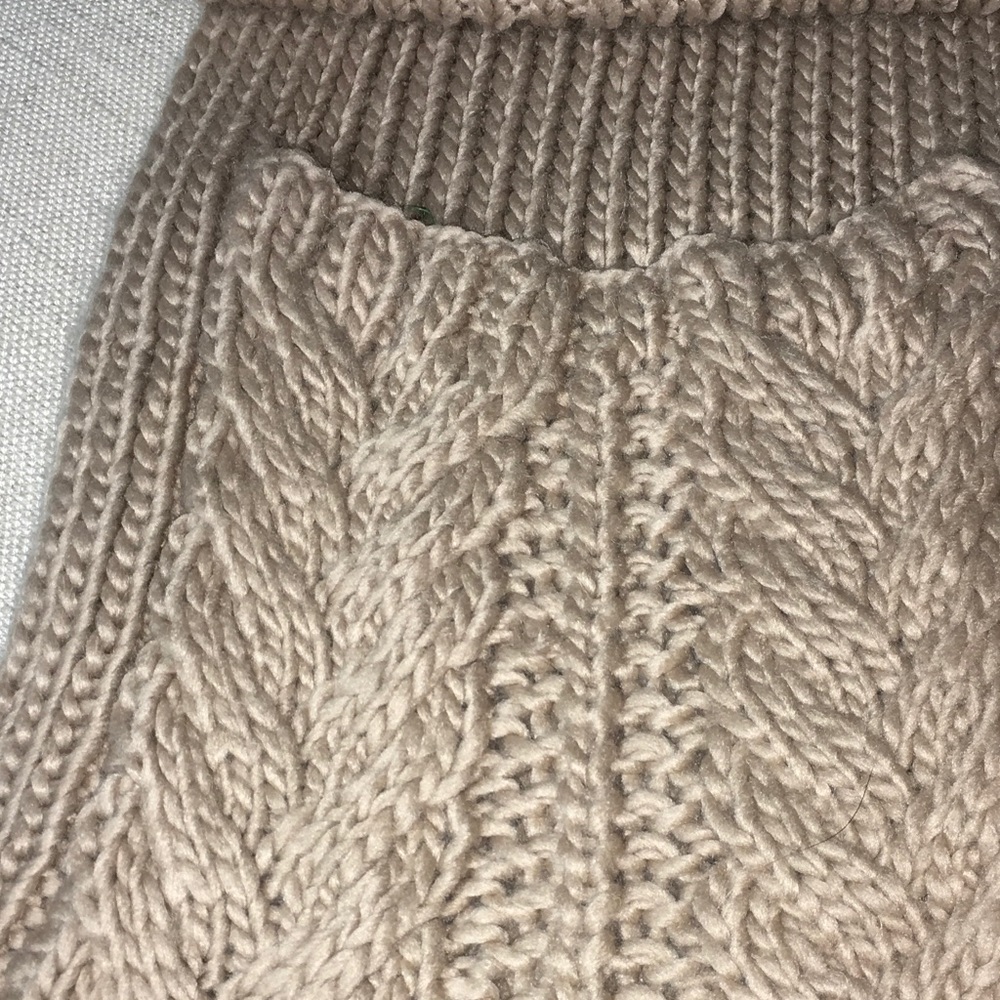 🍁Vince Camuto Cable Stitch Cardigan Camel Scarf🍁 - Picture 6 of 8