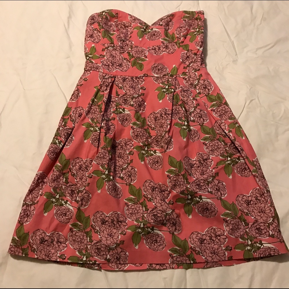 Pink Rose Sweetheart Dress