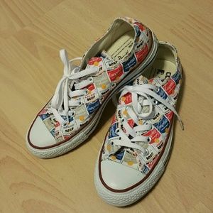 Limited Edition white Converse low tops
