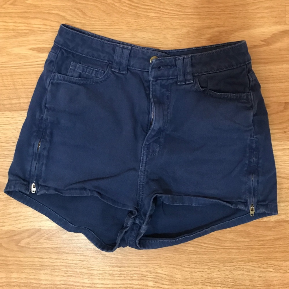 American apparel side zip shorts