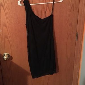 lacy one shoulder dress