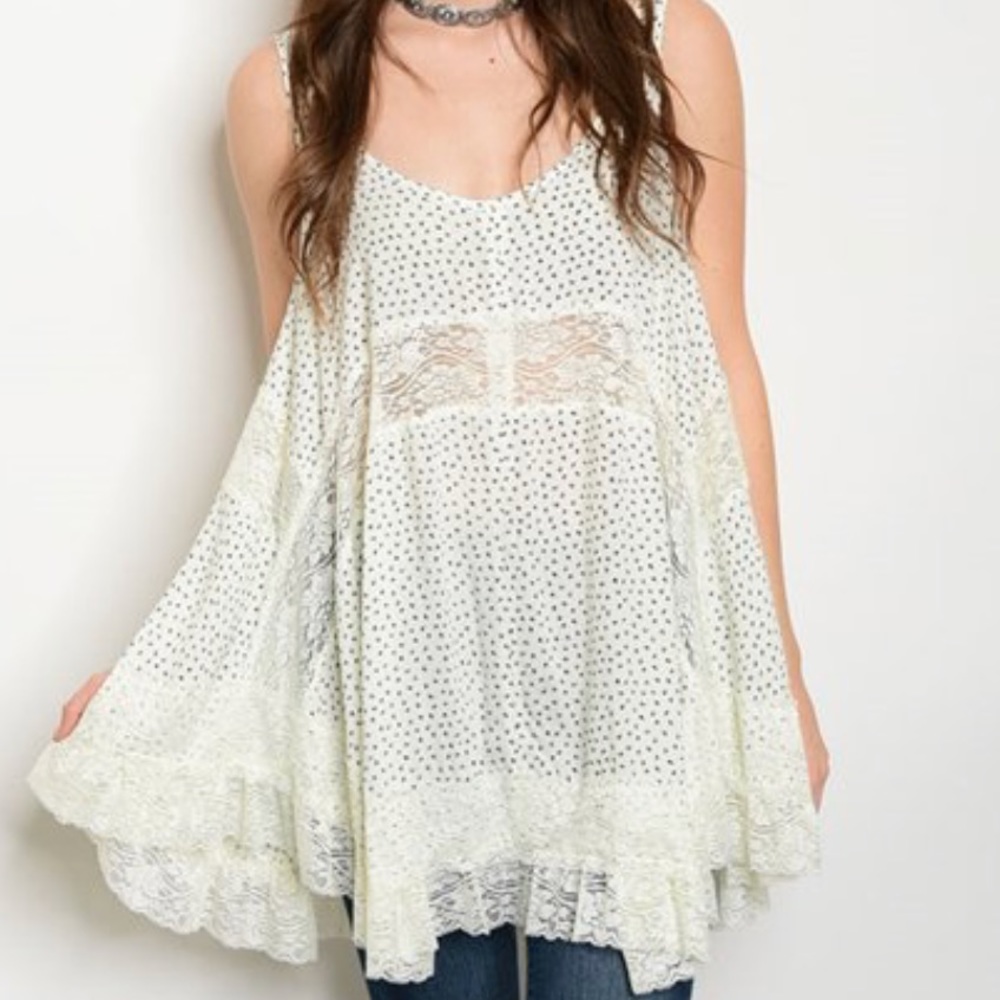 Lace tunic top