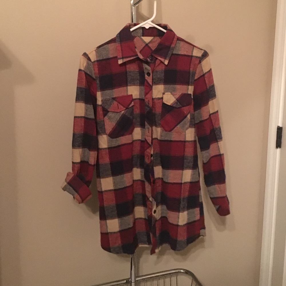 Plaid button down