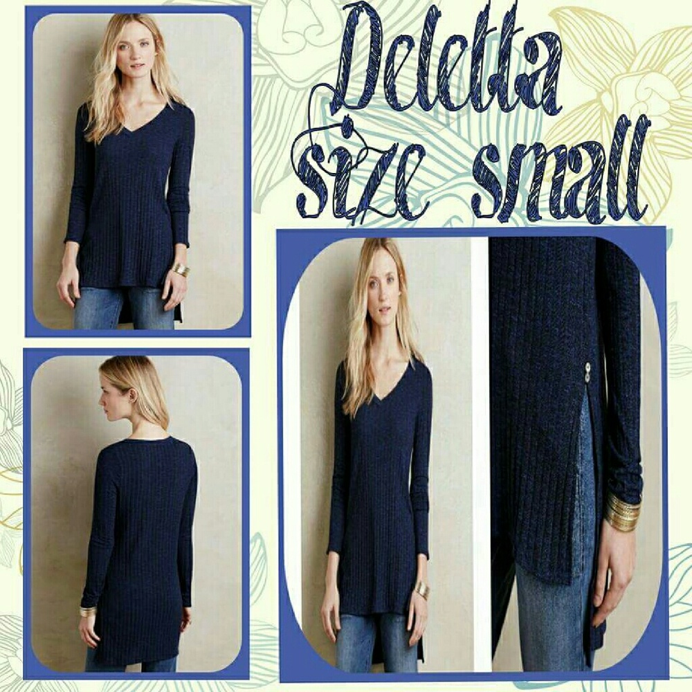 Anthropologie Deletta split sweater size small EUC
