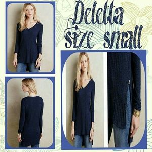 Anthropologie Deletta split sweater size small EUC