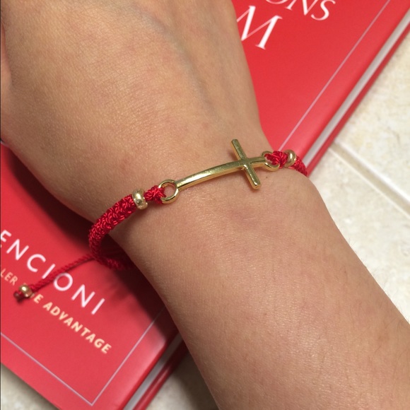 Cross Lucky Red String Bracelet - Picture 1 of 4