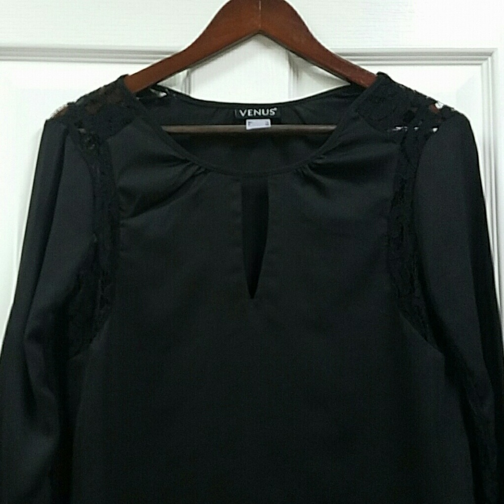 Black lace blouse