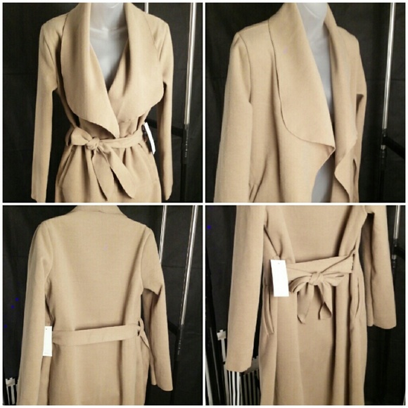 🎉Make an Offer SALE 🎉Minimalist Camel Coat - Picture 2 of 3