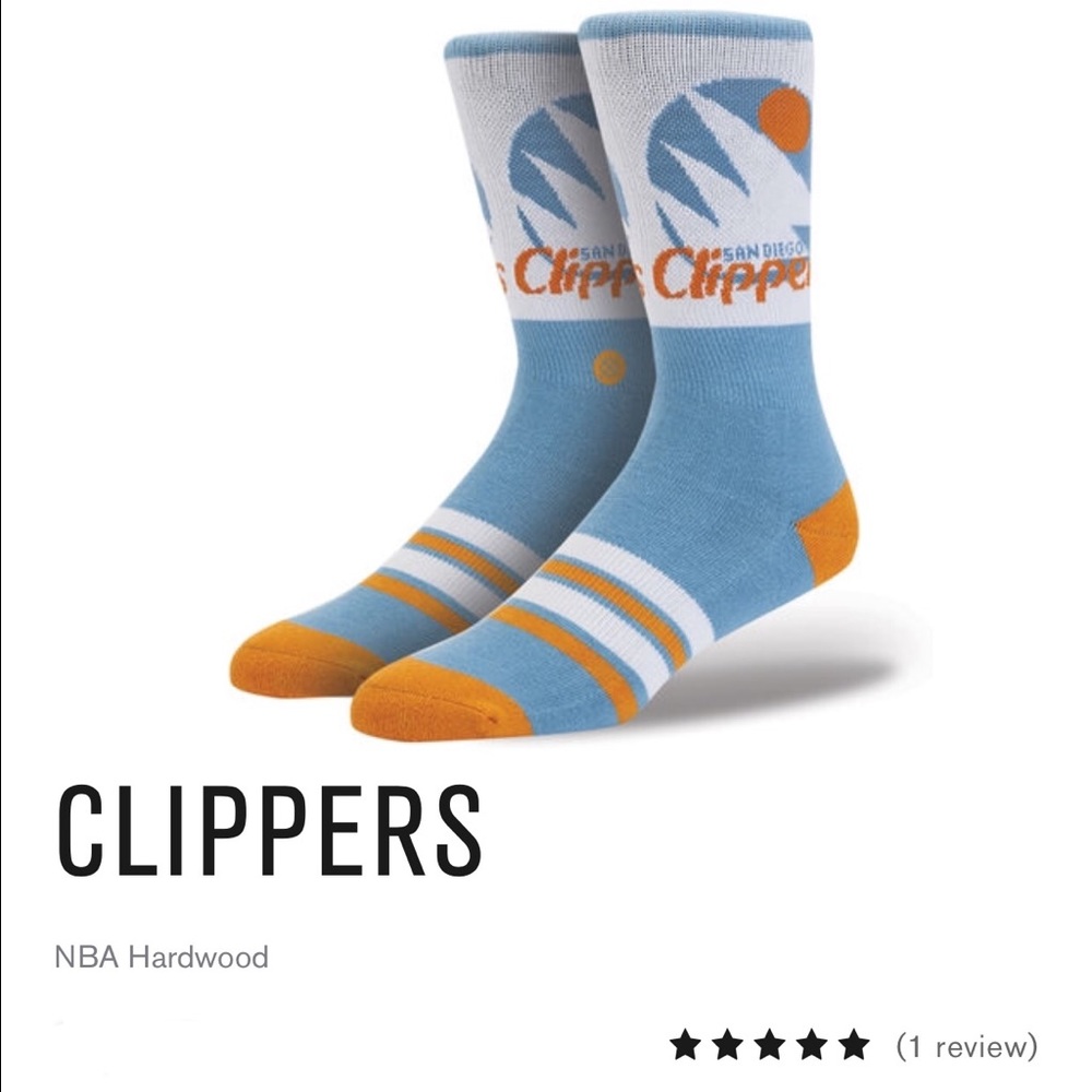 NBA Hardwood San Diego Clippers Socks