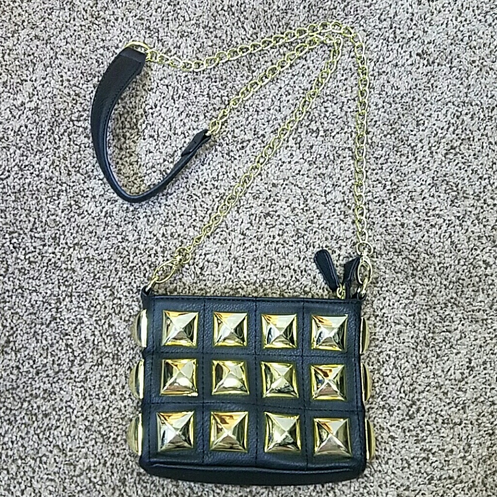 Betsy Johnson gold stud purse
