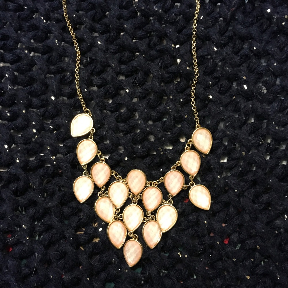 Light Pink Teardrop  Necklace
