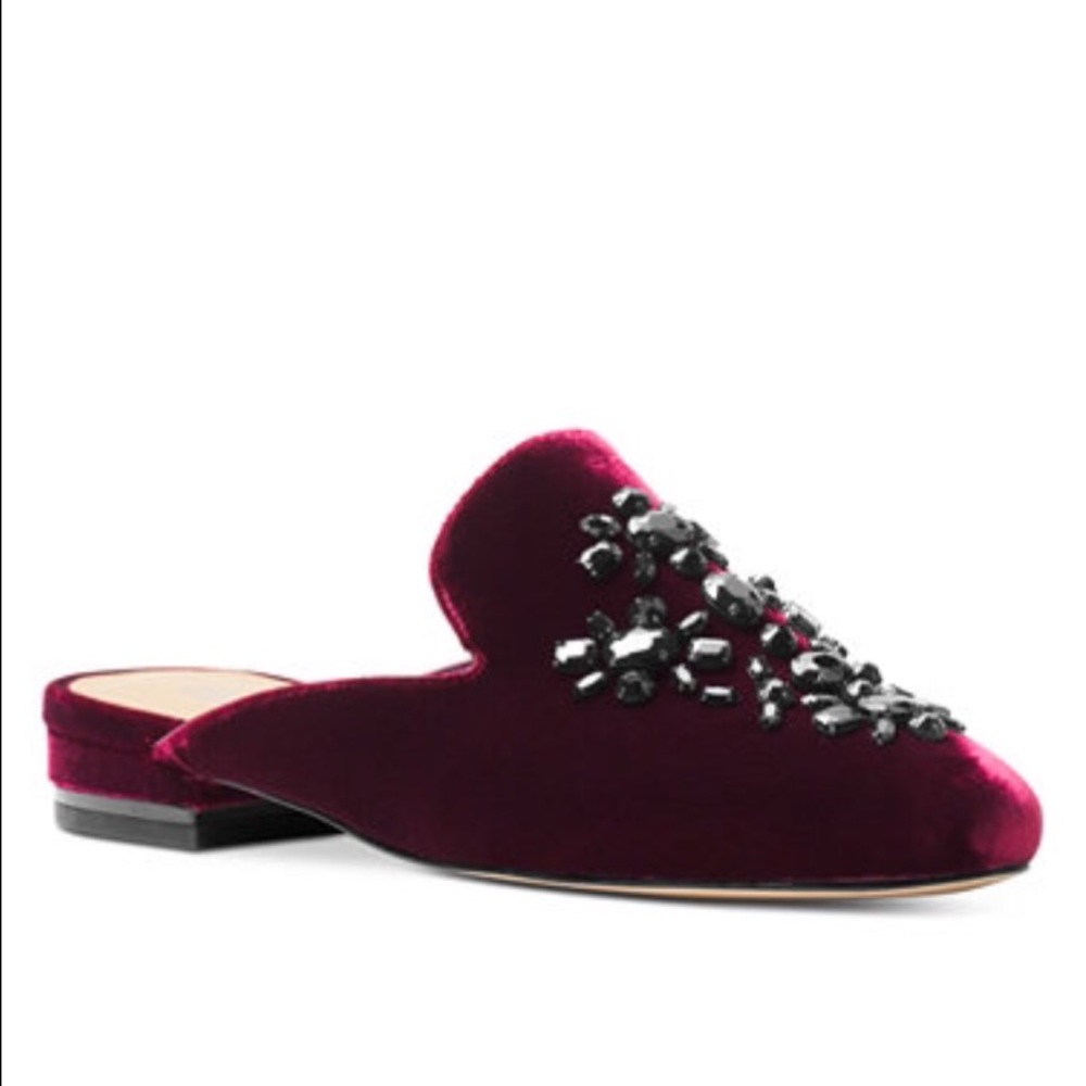 Michael Kors “Edie” Velvet Loafer Mules