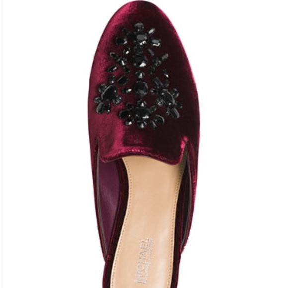 Michael Kors “Edie” Velvet Loafer Mules - Picture 3 of 4