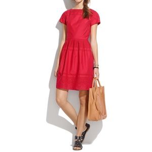 Madewell Latticework Dress in Red
