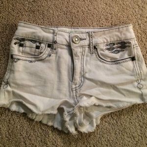 White Jean shorts