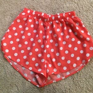 Polka dot flowy shorts