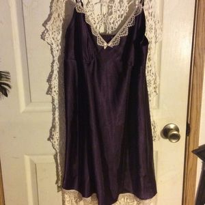 Beautiful plum and lace negligee'