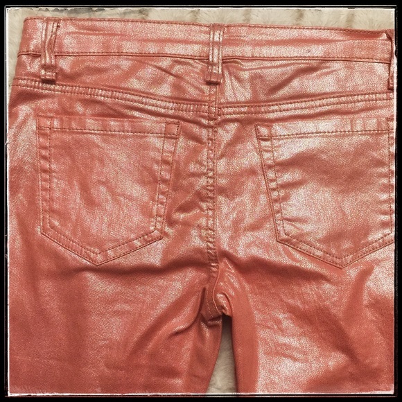 NWT Coral shiny metallic skinny jeans Gianni Bini - Picture 3 of 4