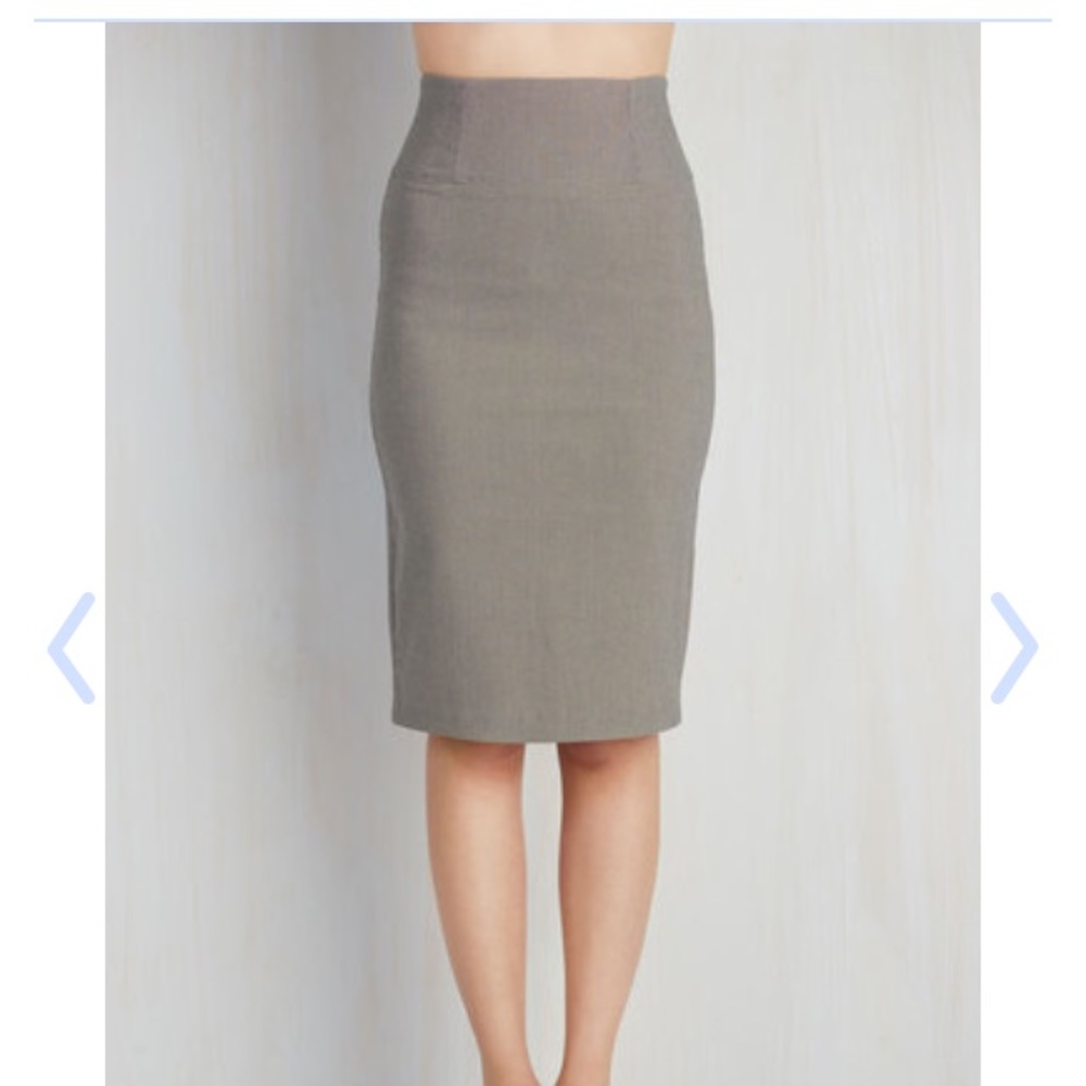 L Modcloth Gray Pencil Skirt