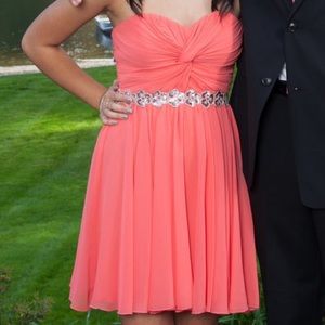 Coral Homecoming Dress