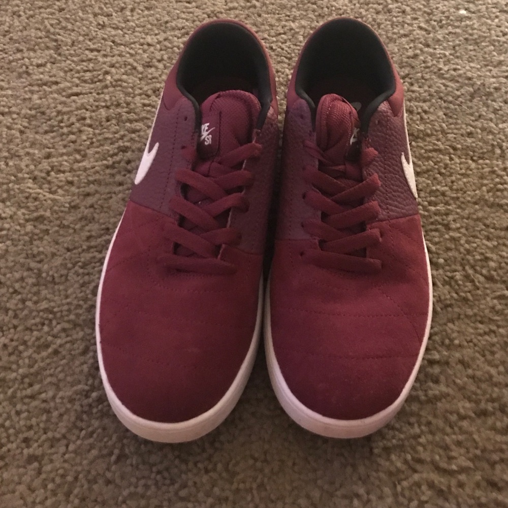 Maroon sneakers