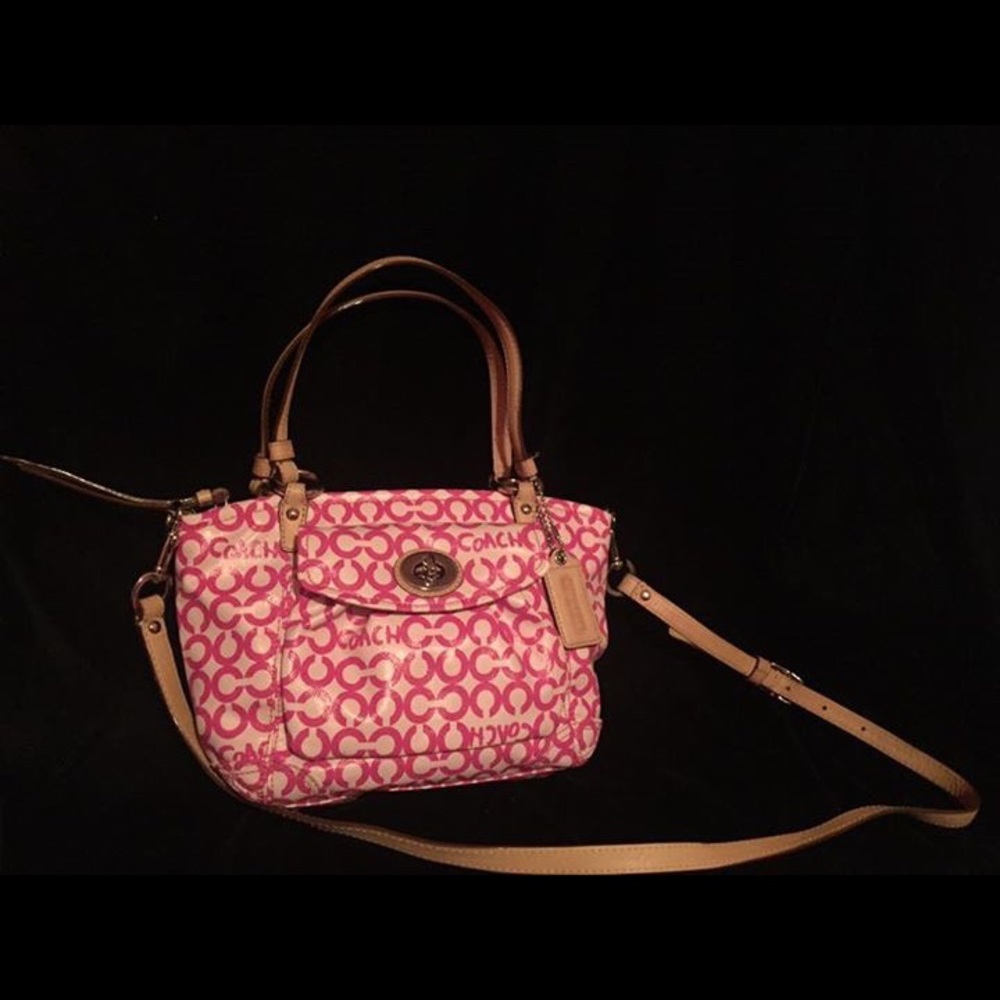 Pink Op Art Coach Purse