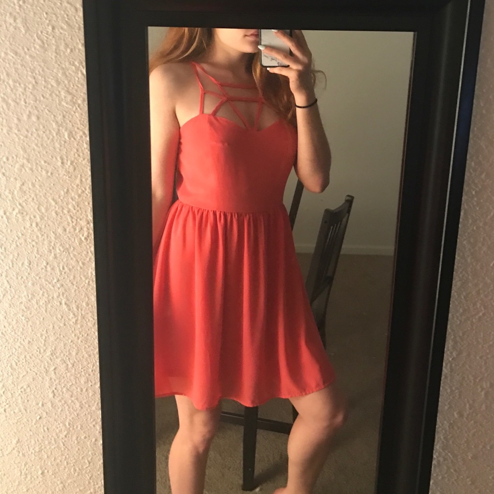 Coral dress