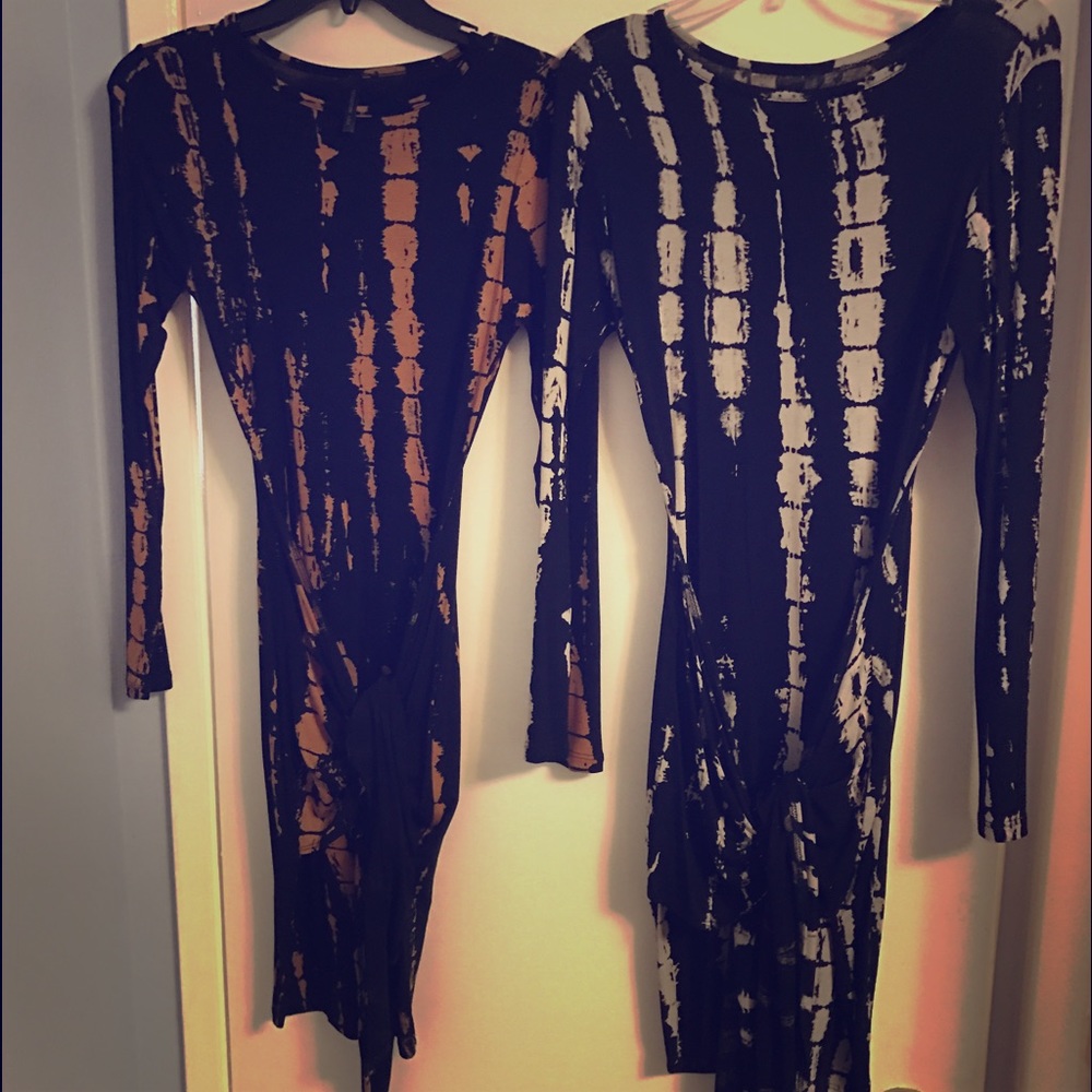 Wrap around mini dresses