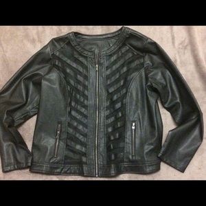 PLUS SIZE LEATHER JACKET STRIPED  RUE 21 SIZE XL