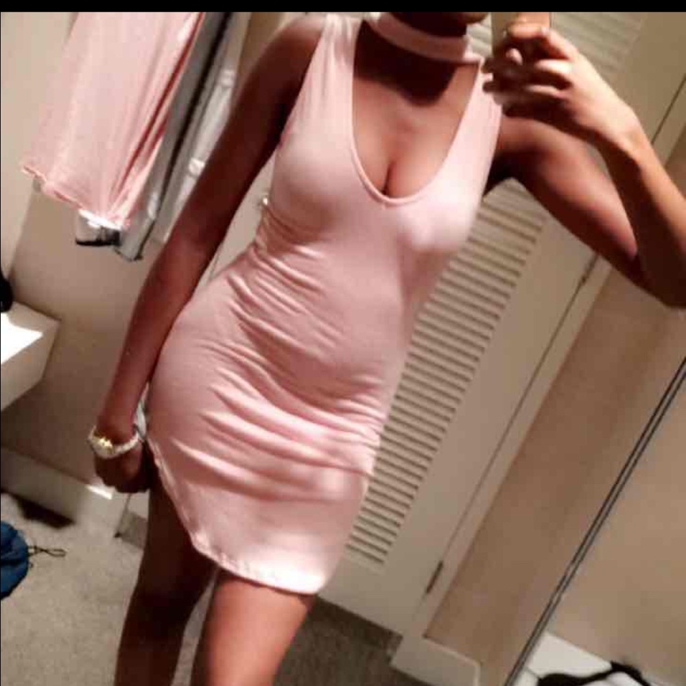 Rose pink Kylie Jenner dress